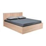 Le quai des affaires - lit coffre 140x190 cm avec sommier et tête de lit naturel - loni Le quai des affaires - lit coffre 140x190 cm avec sommier et tête de lit naturel - loni