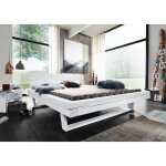 Massivmoebel24. de - lit double 160x200 �pic�a laqu� blanc vancouver 710