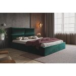 Emporius - lit double 180x200 cm terra - lit moderne rembourr� avec coffre de lit, sommier � lattes - ...