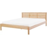 Beliani - lit double en bois clair 180 x 200 cm elgant de style minimaliste avec touche scandinave pour ...