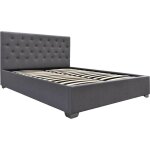 Habitat et jardin - lit double avec coffre 'tino' - 180 x 200 cm - gris