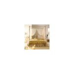 Argonauta - lit double en fer  baldaquin ivoire lory 170x208x h210 cm