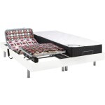 Lit �lectrique de relaxation tout plots + matelas ressorts ensach�s et m�moire forme - 2 x 80 x 200 cm ...