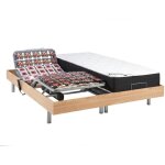 Vente - unique - lit �lectrique de relaxation tout plots + matelas ressorts ensach�s et m�moire forme ...