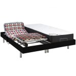 Vente - unique - lit lectrique de relaxation tout plots + matelas ressorts ensachs et mmoire forme ...