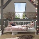 Paris prix - lit enfant banquette 'alice' 90x200cm blanc Paris prix - lit enfant banquette 'alice' 90x200cm blanc