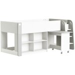 Calicosy - lit enfant combin avec bureau et rangement 90x200 - hampton