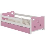 Lit pour enfant jessica, rose, 80x160 cm avec tiroir, sans matelas, vitalispa
