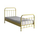 Paris prix - lit enfant mtal 'new york' 90x200cm jaune