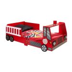 Lit enfant  pompier  70x140cm rouge