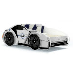 Kids literie - lit enfant voiture 70x140 12 m club thme livr avec sommiers et matelas en mousse de ...