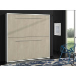 Les tendances - lit escamotable superpos chne clair 2 couchages 80x190 spaky