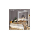 Lit escamotable vertical 160x200 cm blanc - viardo