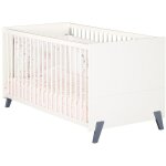 Les tendances - lit �volutif 140x70 - little big bed sur pieds en bois blanc