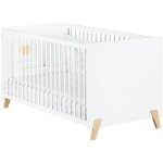 Les tendances - lit �volutif 140x70 - little big bed sur pieds en bois blanc