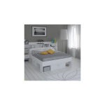 Lit extensible 140x190 / 200 cm avec 3 tiroirs blanc Lit extensible 140x190 / 200 cm avec 3 tiroirs blanc