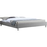 Idimex - lit futon double nizza, 180 x 200 cm, avec sommier, revêtement en tissu gris Idimex - lit futon double nizza, 180 x 200 cm, avec sommier, revêtement en tissu gris