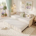 Lit gigogne 90 / 180x200 cm, lit roulant 90 / 180x200 cm, avec lit escamotable, poches lat�rales, tissu ...