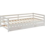 Vente - unique - lit gigogne aedan ii - 2 x 90 x 190 cm - pin massif et mdf - blanchi Vente - unique - lit gigogne aedan ii - 2 x 90 x 190 cm - pin massif et mdf - blanchi