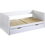 Vente - unique - lit gigogne banquette 90 x 190 ou 174 x 190 cm - avec sommier peigne et tiroir - pin ... Vente - unique - lit gigogne banquette 90 x 190 ou 174 x 190 cm - avec sommier peigne et tiroir - pin ...