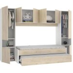 Lit gigogne enfant avec multiples rangements 90 x 190 cm - youdoit