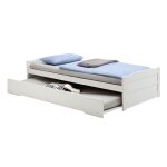 Idimex - lit gigogne lorena en pin massif, 90 x 190 cm, lasuré blanc Idimex - lit gigogne lorena en pin massif, 90 x 190 cm, lasuré blanc