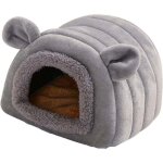 Lit d'hiver multifonction en velours pour cochon d'inde ? conception ouverte ? 17x17x15 cm ? lavable ...