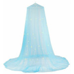 Lit de luxe a baldaquin anti - moustique avec etoiles fluorescentes qui brillent dans le noir universel ...