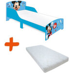 Lit + matelas mickey disney oh boy et notes de musique 140x70 cm