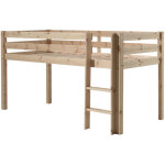 Les tendances ? lit sur�lev� 90x200 cm avec �chelle ? conception en pin naturel ? sommier inclus ? dimensions ...