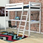 Le quai des affaires - lit mezzanine aspen 90x190 + 1 sommier + bureau / blanc / 199x143x170 Le quai des affaires - lit mezzanine aspen 90x190 + 1 sommier + bureau / blanc / 199x143x170