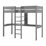 Paris prix - lit mezzanine & bureau enfant 'pino' 90x200cm gris