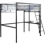 Lit mezzanine casual ii - 140 x 190 cm - plateforme bureau - anthracite Lit mezzanine casual ii - 140 x 190 cm - plateforme bureau - anthracite