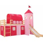 Lit mezzanine d'enfants avec toboggan et �chelle pin 208x230 cm vidaxl