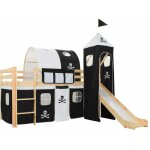Vidaxl - lit mezzanine d'enfants avec toboggan et échelle pin 97x208 cm Vidaxl - lit mezzanine d'enfants avec toboggan et échelle pin 97x208 cm