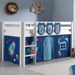 Lit mi - hauteur charlotte avec tente de lit et sacs de rangement