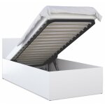 Lit panama 90x190 + coffre - sommier inclus blanc