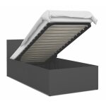 Kids literie - lit panama 90x190 + coffre - sommier inclus gris