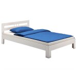 Idimex - lit en pin theo, 90 x 200 cm, lasur� blanc