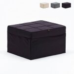 Lit pouf pliant 1 place convertible en tissu sweet relax - noir