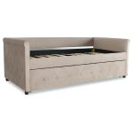 Cotecosy - lit simple gigogne garry velours taupe