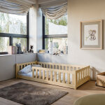 Lit au sol 90x190 sommier inclus maya bois