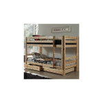 M&s - lits superposs 90x200 cm avec 2 tiroirs naturel - pino