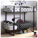 Les tendances - lit superpos 90x200 sommier inclus vipack oscar - noir