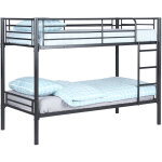 Meubles cosy - lit superposé adulte urbain en métal noir époxy - sommiers inclus - l 90 x l 190 cm (matelas ... Meubles cosy - lit superposé adulte urbain en métal noir époxy - sommiers inclus - l 90 x l 190 cm (matelas ...