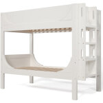 Lit superpos� en bois blanc avec �chelle interchangeable 90 x 200 cm