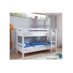 Befara - lit superpos en bois olympe blanc laqu 90 x 200