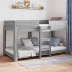 Lit superpos� pour enfants avec matelas gris sonoma 90 x 200 cm