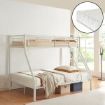 [neu. haus] - lit superpos en mtal avec 2 matelas armature massive pour 3 personnes 210cm x 147, 5cm ...