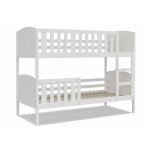 Kids literie - lit superpos tom 90x190 blanc - blanc livr avec sommiers